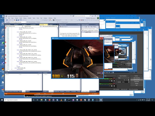 Experimental Software OpenGL (TKRA-GL) running Quake3
