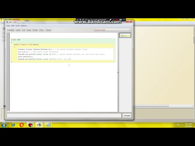 Making a program to add two numbers using scanner class