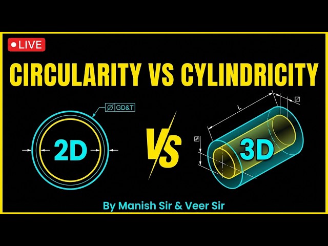 Circularity vs Cylindricity | Same ya Different? (GD&T Explained) 🔴 LIVE By manish sir & Veer sir