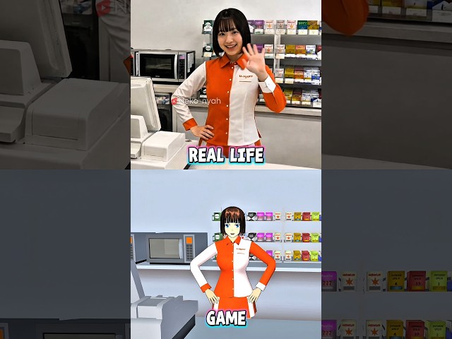 U-Mart in Real Life VS Game 😲 #sakuraschoolsimulator #shorts #trending #viral #game #viralvideo