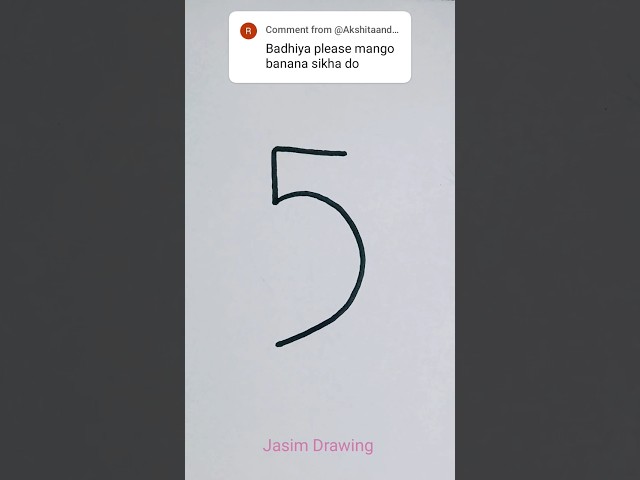 Mango 🥭 Drawing Easy from 5 & S
