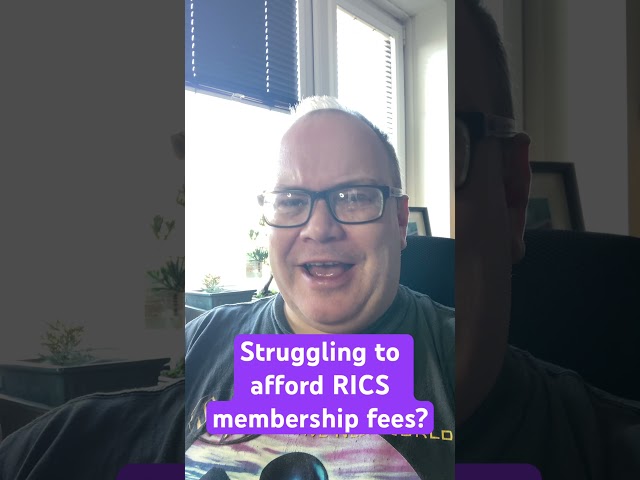 Are you struggling to afford RICS membership fees? #money #youtubeshorts #realestate #construction