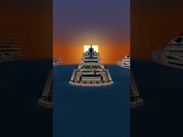 Minecraft Ships Before VS After!!! #shorts #minecraft #cruise #ship #relatable