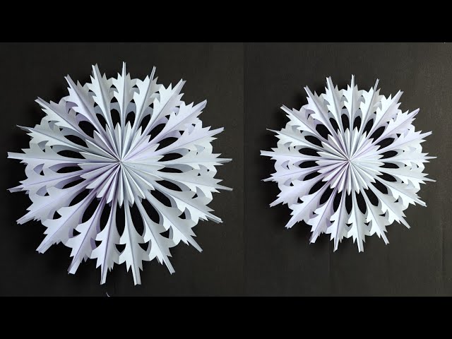 DIY beautiful paper snowflake for Christmas/Christmas decoration idea with paper/Christmas decor