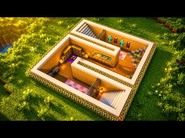 Minecraft : How to Build Modern Underground House : Tutorial