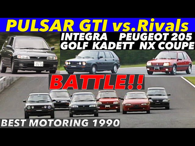 Battle of the Hatchbacks! Pulsar GTI vs Europe's best.【Best MOTORing】1990