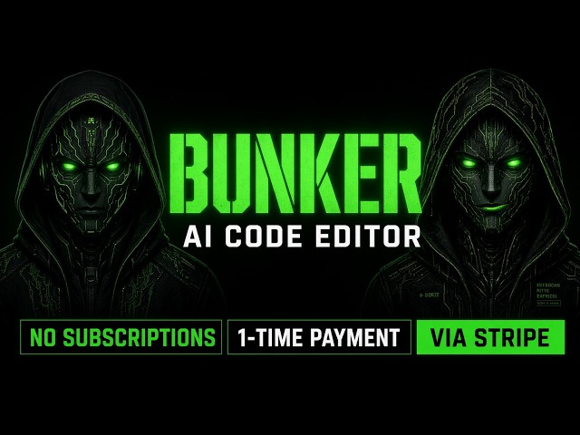 Ai code editor BUNKER watch my agent cook and build a animated website NO AI SLOP OVER HERE