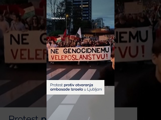 Protest protiv otvaranja ambasade Izraela u Ljubljani
