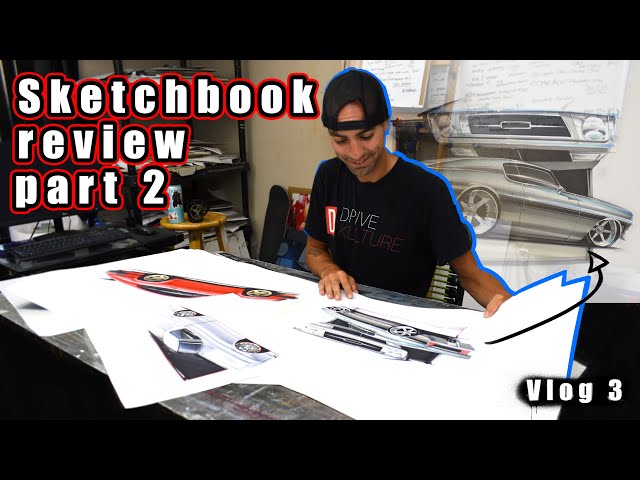 Sketchbook Review Part 2 || Looking at my previous Renderings & Drawings || Vlog 3