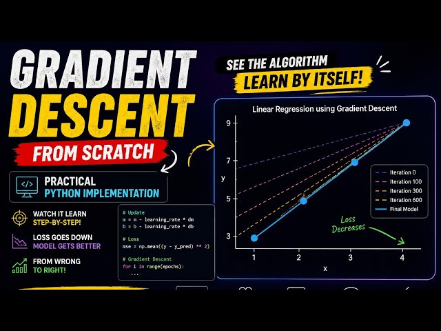“I Made Gradient Descent Learn by Itself 🤯 | Python ML Practical”