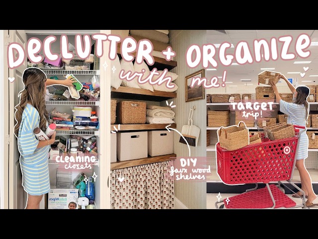 ORGANIZE WITH ME! *cleaning out every closet bc I can’t live like this anymore…*