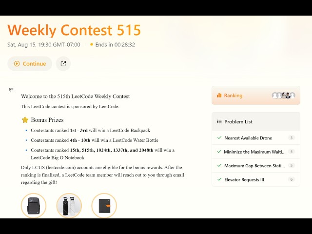 Leetcode Weekly Contest 515 Solutions (ABCD) + Screencast