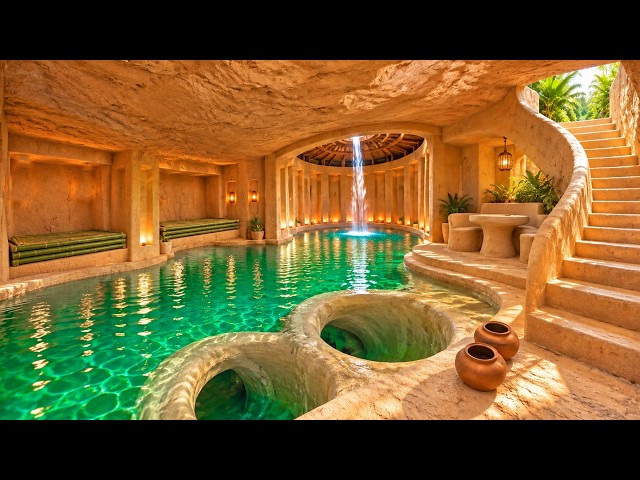 I Speed 4x Build Hidden Tunnel Underground Twin Water Slide Tunnel Pools
