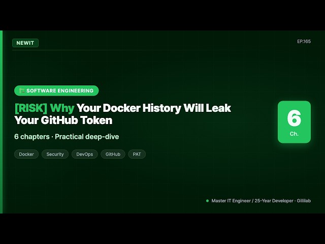[RISK] Why Your Docker History Will Leak Your GitHub Token | #NEWIT