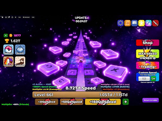 NEW GALAXY2 - LVL??? +1 Speed Keyboard Escape Roblox