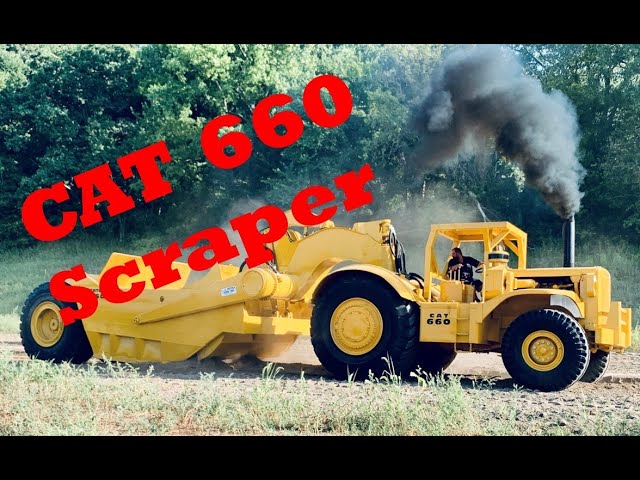 Cat 660 Scraper, Big Iron and Black Smoke