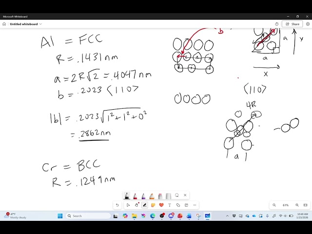 Example: Burger's Vector of FCC and BCC structure