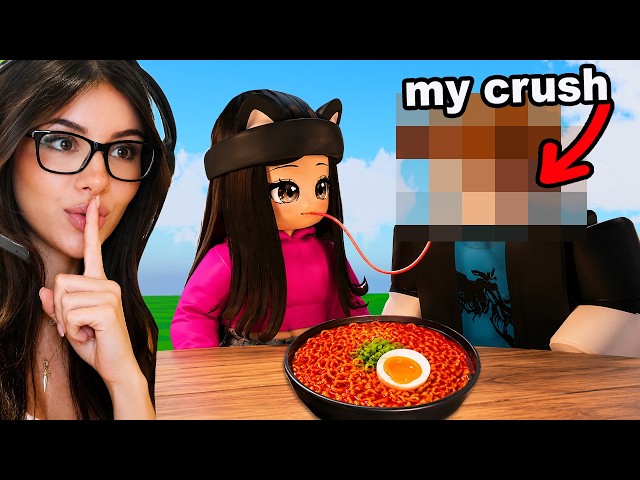 I Went on a MUKBANG Date with my CRUSH on Roblox!