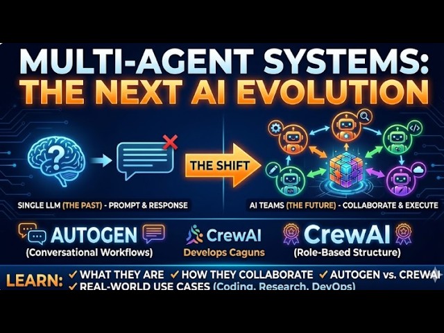 Multi-Agent Systems Explained | How AutoGen & CrewAI Are Transforming AI Workflows (2026 Guide)