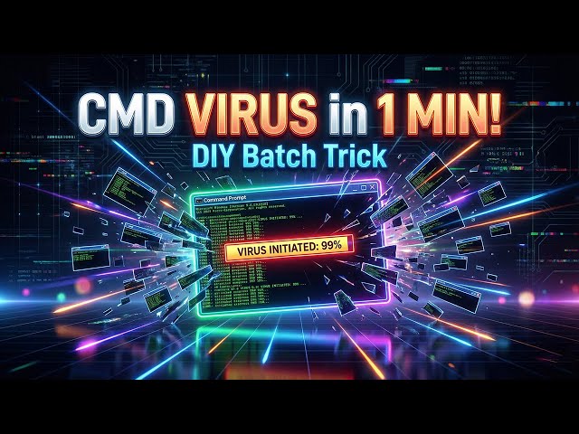 Craft Your Own "CMD Virus" (EDUCATIONAL BUILD) | Hacking Tutorial 2025 | CMD Commands Trick: Prank
