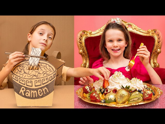 Cardboard Challenge Adventure! 🦄📦Rich vs Poor