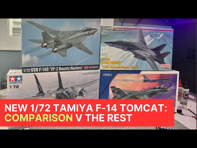 Comparing the New 1/72 Tamiya F-14D to the Other Great Tomcat Kits