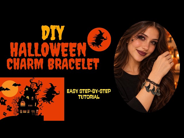 How to Make a Halloween Witch Hat Charm Bracelet Step-By-Step DIY Jewelry Tutorials