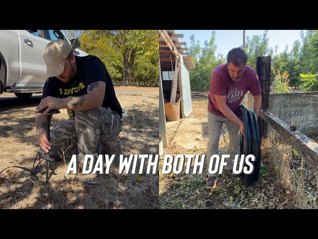 One Day - Two BIG Farmhouse Projects. Lights & Irrigation 