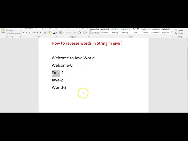 How to reverse words in String in java