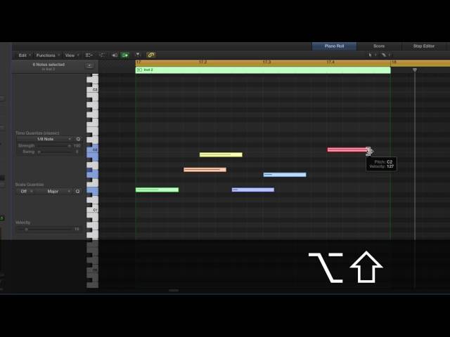 Logic Pro X tips 10 -  Fix note length/velocity shortcuts