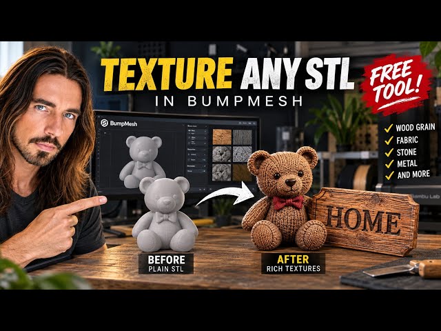 Add ANY Texture to ANY STL — FREE! (BumpMesh Tutorial)