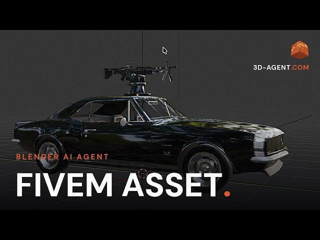 Blender AI: a GTA FiveM vehicle assembled from my own FBX and GLB files