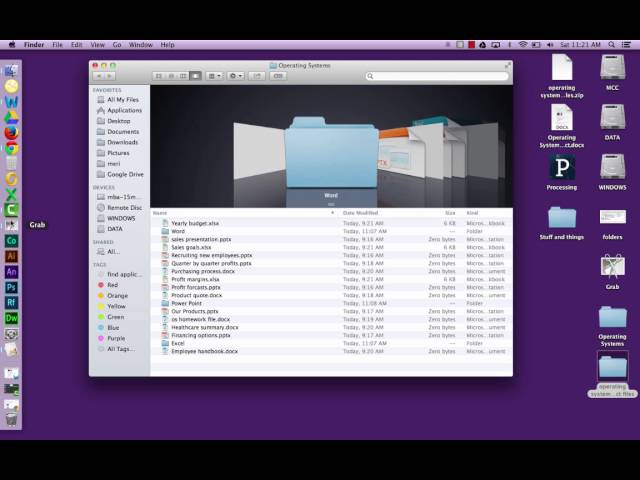 Computer lit: Organizing files (mac)