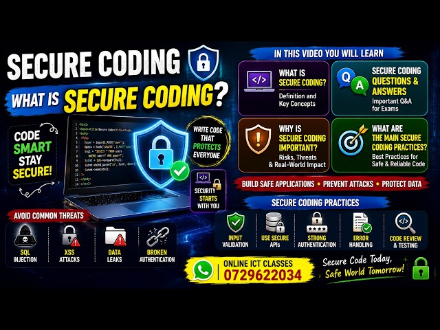 Secure Coding: What Is Secure Coding? 10+ Questions and Answers for Beginners | How to do? #tutorial
