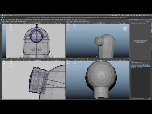 Minion 3D Character Modeling || Self-Practice #minions  #3dmodeling 