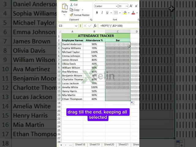 Tracking employees attendance is easier now than ever #xcelin #excel #attendance #shorts
