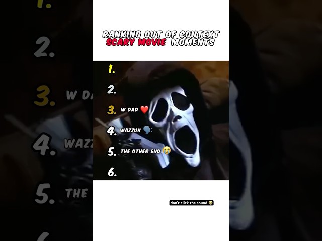 Ranking Out Of Context Scary Movie Moments🔥