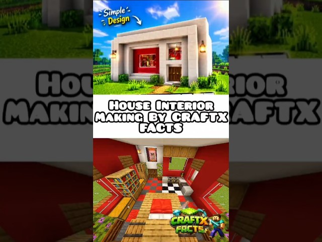 I Make Modern House Interior IN Minecraft |#shorts #minecraft #minecraftshorts #gamingshorts #roblox