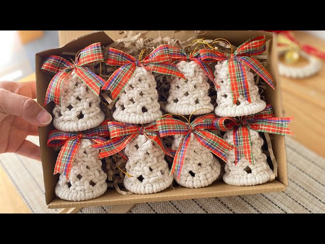 Tutorial paso a paso Campana de Navidad Macrame | DIY Macrame bell tutorial