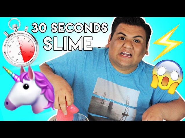 30 Second Slime Challenge!!! MAKING SLIME SUPER FAST!!!