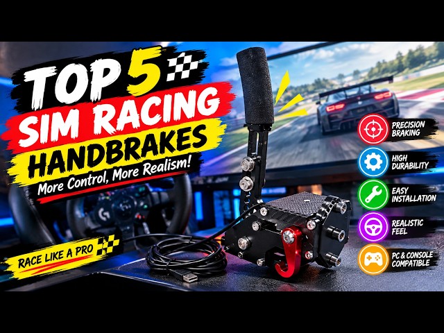 Top 5 Sim Racing Handbrakes 2026 🏁 Best USB, Hall Sensor, Rally & Drift Handbrakes