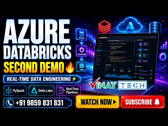 Azure Databricks Course Demo | PySpark, Delta Lake & Data Engineering | +91 9859 831 831