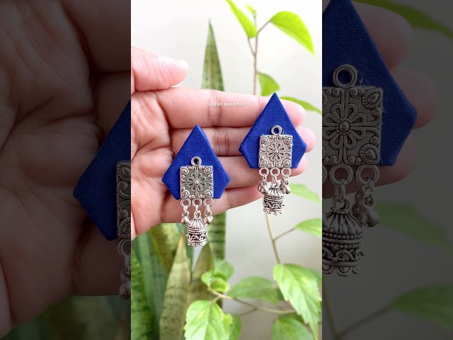 Handmade Fabric earrings #shorts #ytshorts