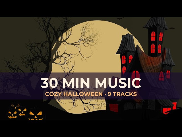 Cozy Halloween Music 30 Min 🎃 Haunted House Moon | Musica de Halloween 30 Minutos