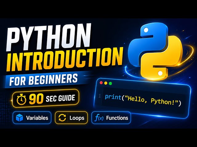 Python Introduction for Beginners | Learn Python  Basics in 90 Seconds