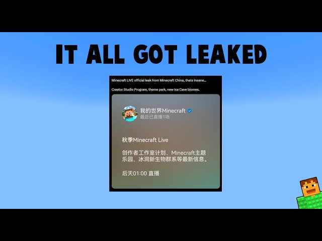 Leaks from Minecraft Live explained...