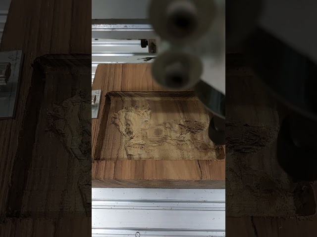Raspberry pi cnc: SBC-CNC Software, Mini Carving, 100mmX68mm,with reduced details  #cnc #woodcarving