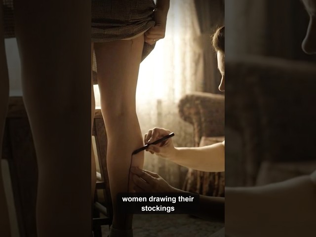 Eyebrow Pencil Stockings: Glamour in Wartime Rationing #vintagebeauty #truehistory