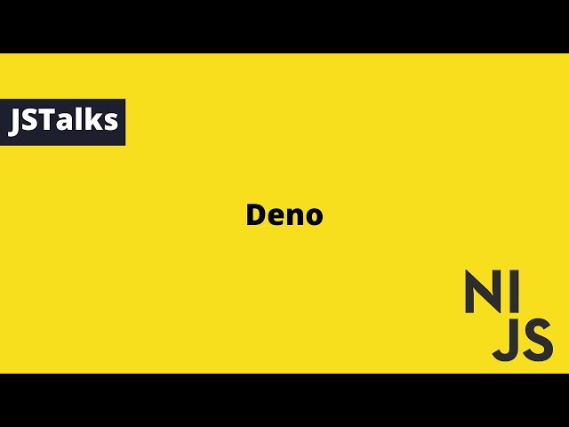 Deno - JSTalks - Mayo 2019