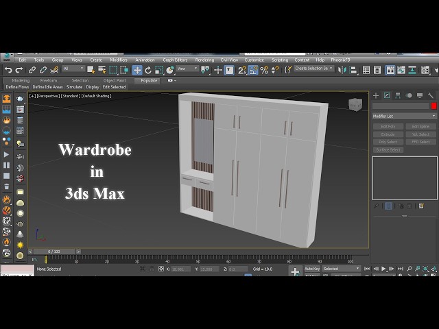 Wardrobe in 3ds Max | wardrobe modeling in 3ds max | cabinet in 3ds max